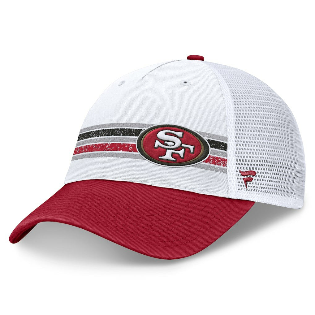 Fanatics San Francisco 49ers Flawless Stripe Adjustable Hat White/Scarlet