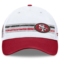 Fanatics San Francisco 49ers Flawless Stripe Adjustable Hat White/Scarlet