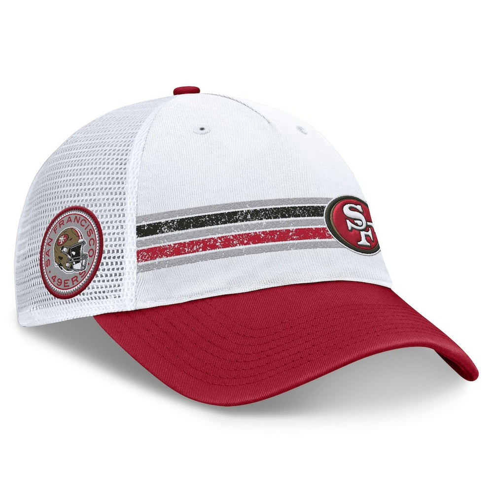 Fanatics San Francisco 49ers Flawless Stripe Adjustable Hat White/Scarlet