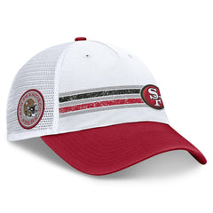 Fanatics San Francisco 49ers Flawless Stripe Adjustable Hat White/Scarlet