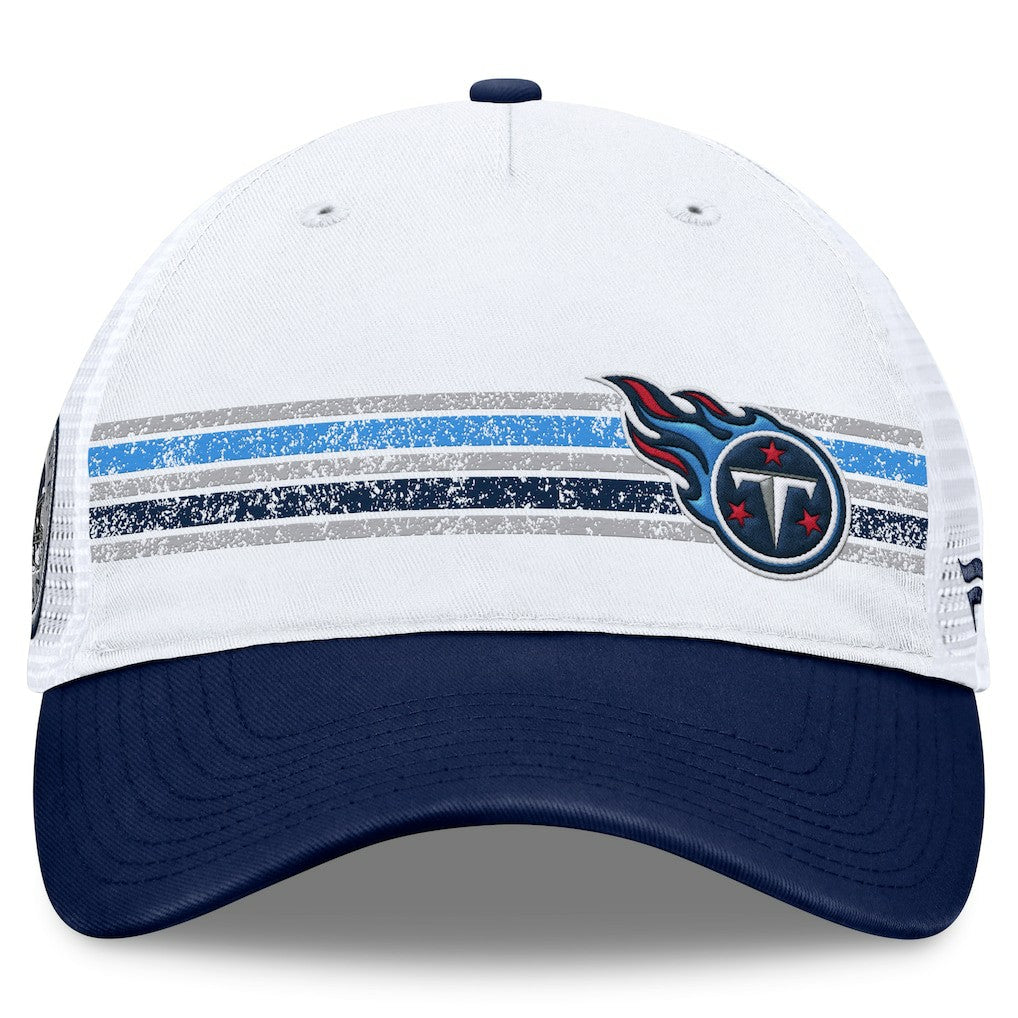 Fanatics Tennessee Titans Flawless Stripe Adjustable Hat White/Navy