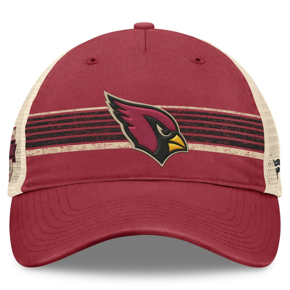 Fanatics Arizona Cardinals Center Stripe Trucker Adjustable Hat Cardinal/Natural