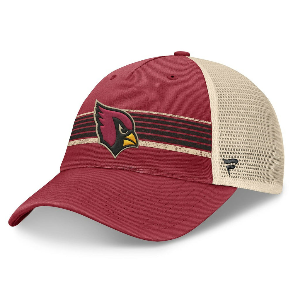 Fanatics Arizona Cardinals Center Stripe Trucker Adjustable Hat Cardinal/Natural