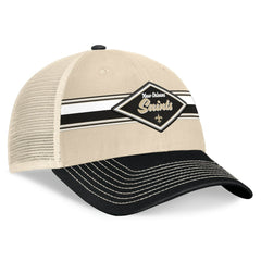 Fanatics New Orleans Saints Diamond Stripe Trucker Adjustable Hat Natural/Black
