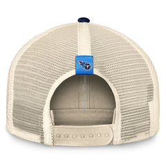 Fanatics Tennessee Titans Diamond Stripe Trucker Adjustable Hat Natural/Navy