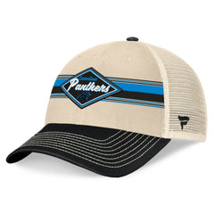 Fanatics Carolina Panthers Diamond Stripe Trucker Adjustable Hat Natural/Black