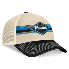 Fanatics Carolina Panthers Diamond Stripe Trucker Adjustable Hat Natural/Black