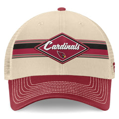 Fanatics Arizona Cardinals Diamond Stripe Trucker Adjustable Hat Natural/Cardinal