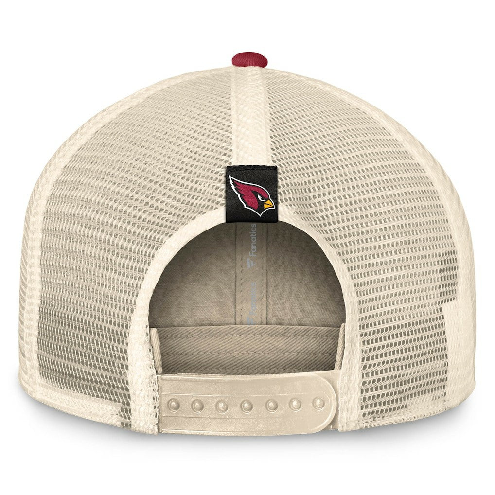 Fanatics Arizona Cardinals Diamond Stripe Trucker Adjustable Hat Natural/Cardinal
