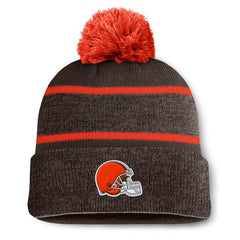 Fanatics Cleveland Browns Holding Cuffed Knit Hat with Pom Brown