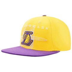 Los Angeles Lakers Pro Standard Logo Morph Snapback Hat Gold/Purple