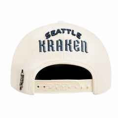 Seattle Kraken Pro Standard Retro Classic Logo Snapback Hat - Cream - NHL 200885627