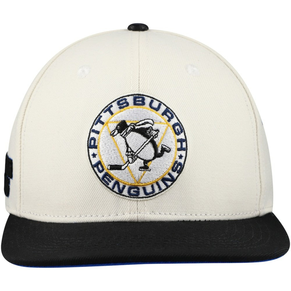 Pittsburgh Penguins Pro Standard Retro Classic Logo Snapback Hat - Cream - NHL 200885632