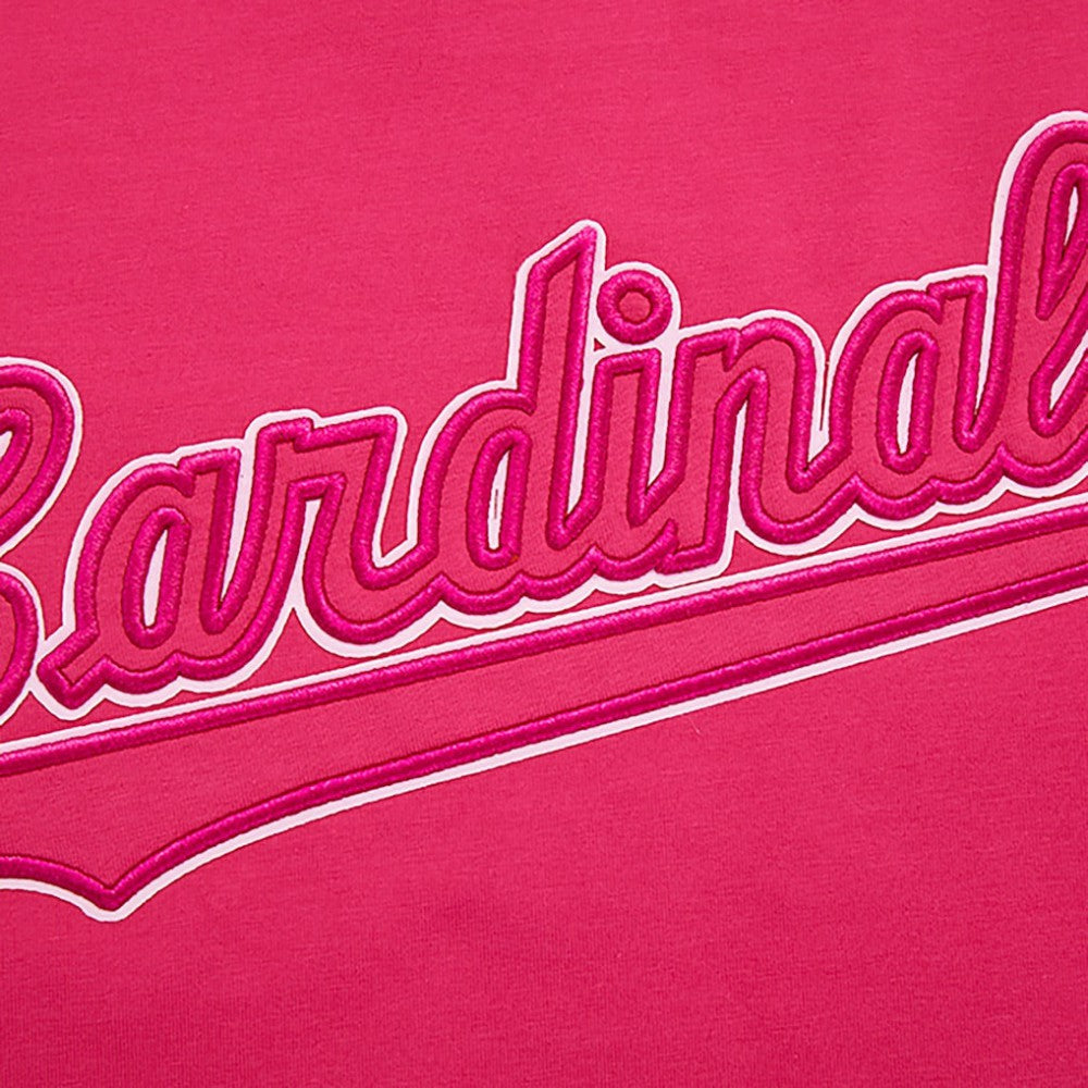 St. Louis Cardinals Pro Standard Women's Triple Pink Boxy Cropped T-Shirt - Pink - MLB Lifestyle