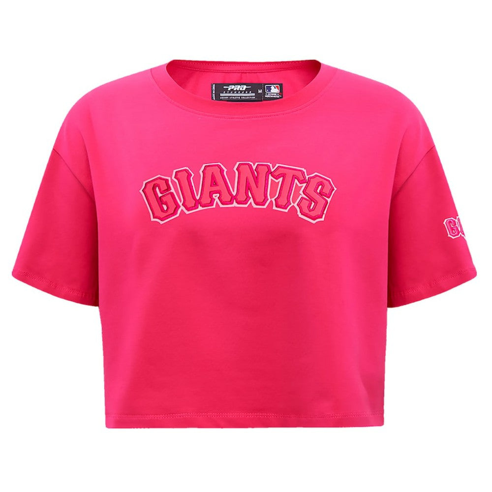 San Francisco Giants Pro Standard Women's Triple Pink Boxy Cropped T-Shirt - Pink - MLB Online