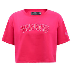 San Francisco Giants Pro Standard Women's Triple Pink Boxy Cropped T-Shirt - Pink - MLB Online