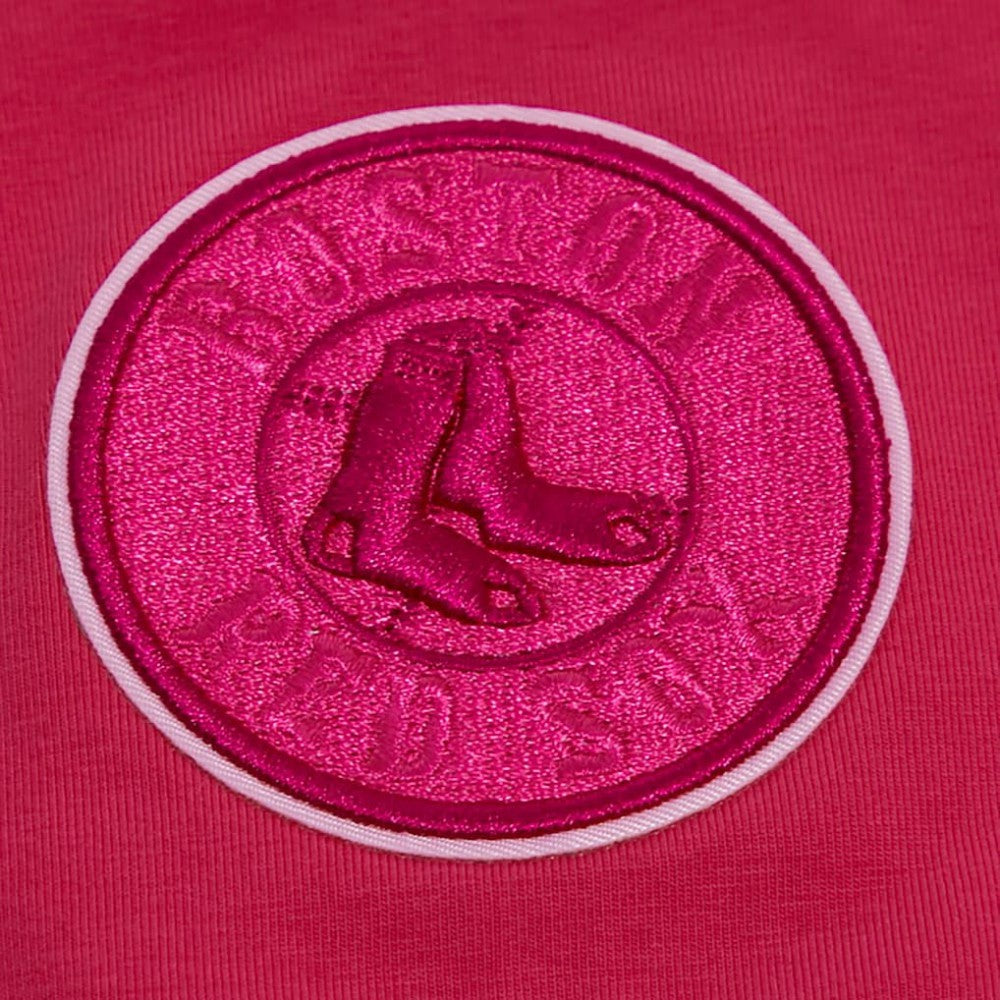 Boston Red Sox Pro Standard Women's Triple Pink Boxy Cropped T-Shirt - Pink - MLB Lifestyle