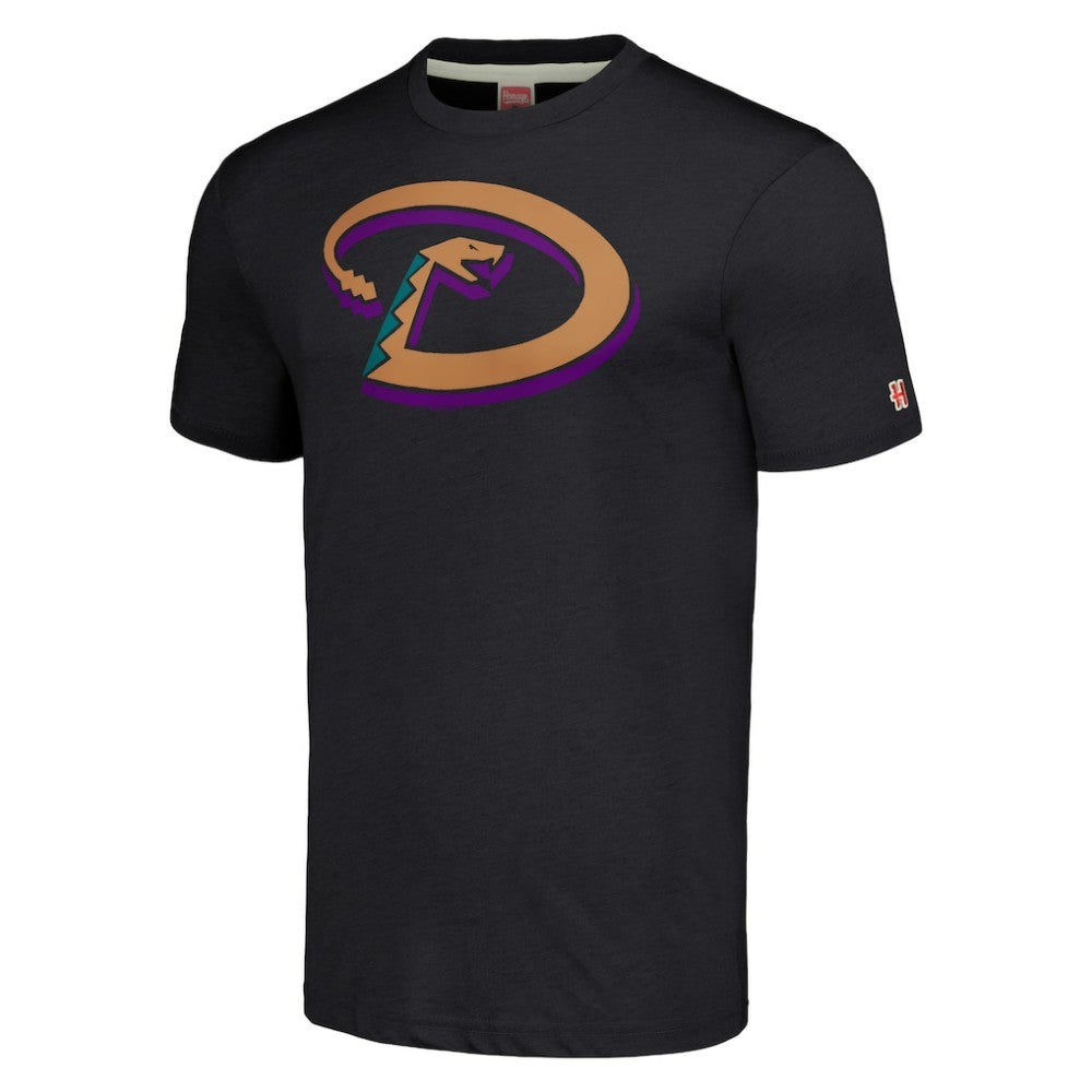 Arizona Diamondbacks Homage Hand-Drawn Logo Tri-Blend T-Shirt - Heather Charcoal - MLB Discount