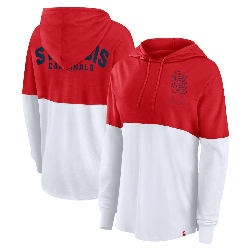 St. Louis Cardinals Fanatics Women's Backup Option Pullover Hoodie - Red/White - Fanatics Sale
