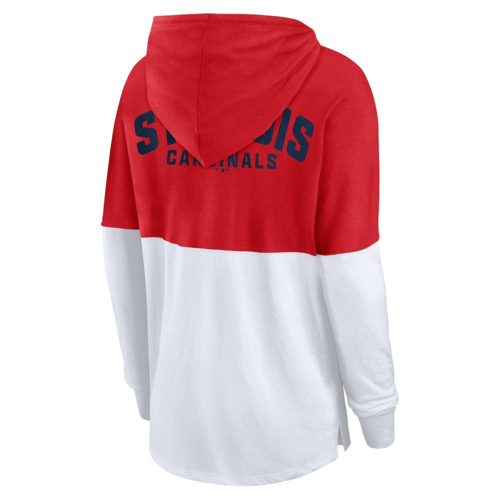 St. Louis Cardinals Fanatics Women's Backup Option Pullover Hoodie - Red/White - Fanatics Sale