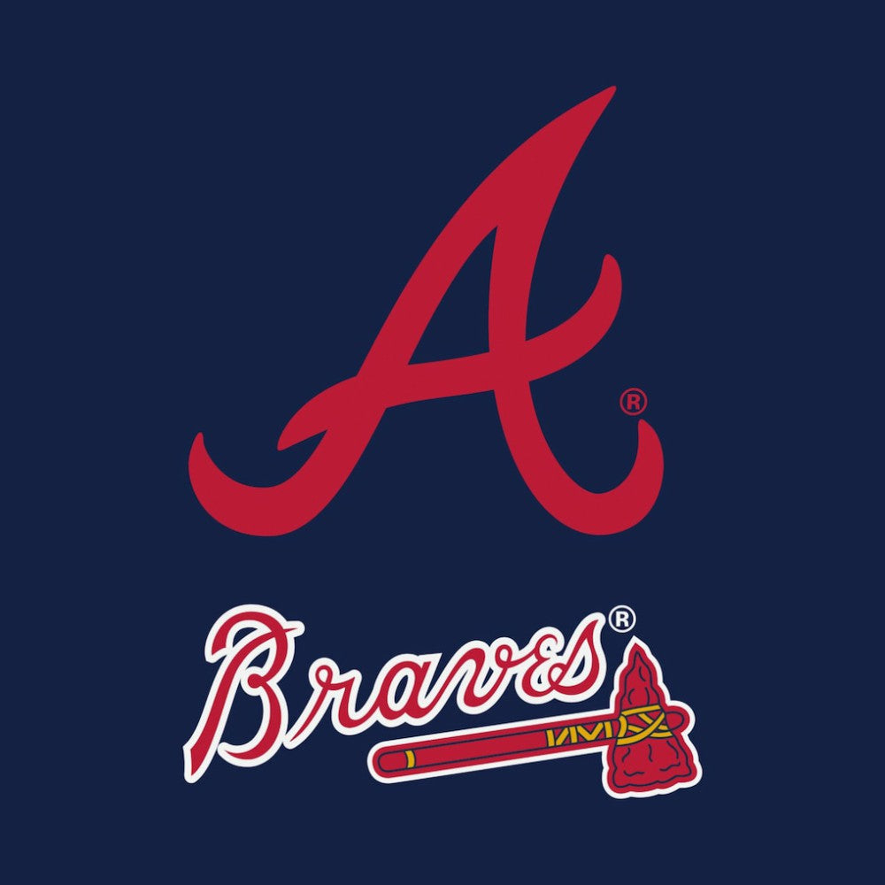Atlanta Braves Fanatics Women's Backup Option Pullover Hoodie - Navy/White - Fanatics Sale