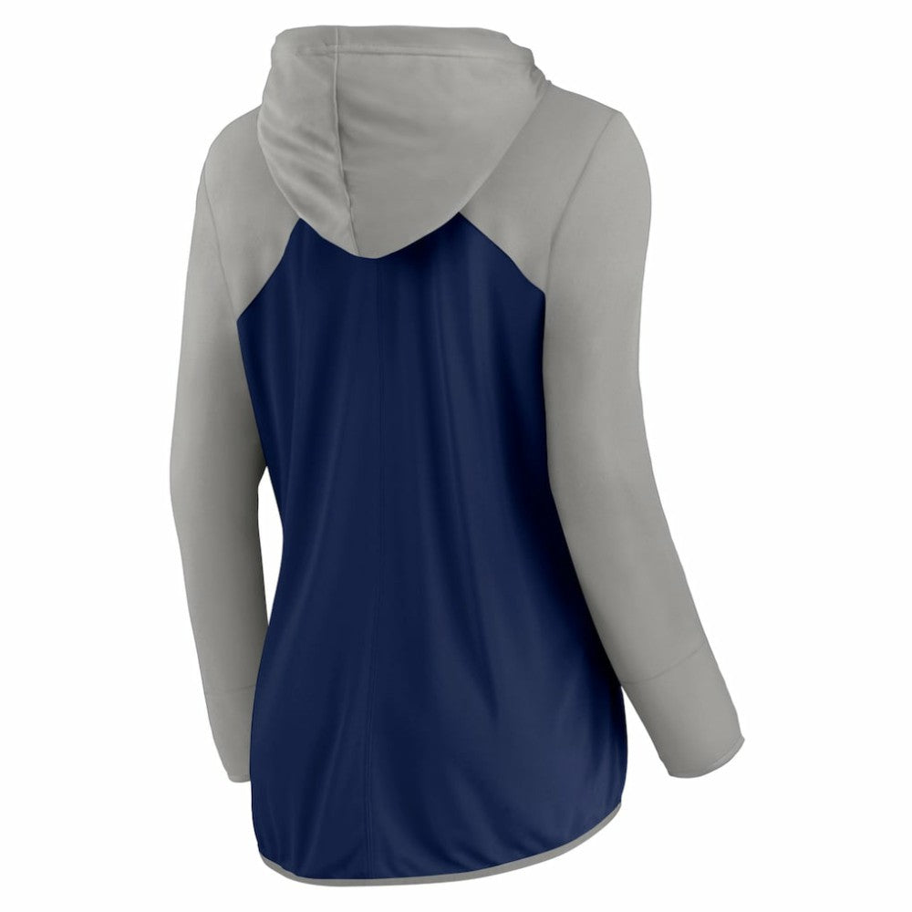 New York Yankees Fanatics Women's Script Sleeve Full-Zip Hoodie - Navy/Gray - Fanatics Discount