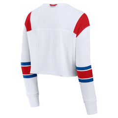 Philadelphia Phillies Fanatics Women's Stretch Cropped Fashion Long Sleeve T-Shirt - White - Fanatics Online