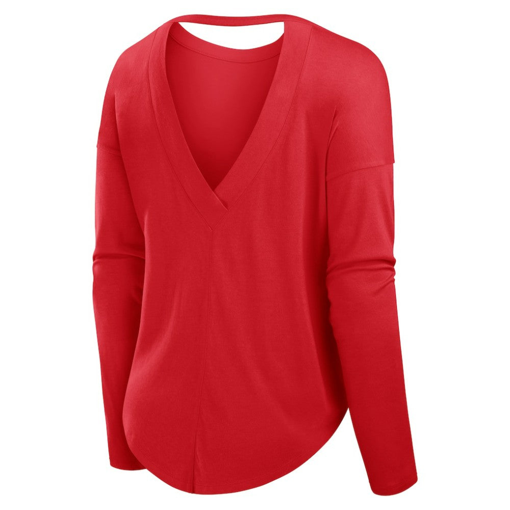 Philadelphia Phillies Fanatics Women's Core Boat Neck Long Sleeve T-Shirt  - Red - Fanatics Online