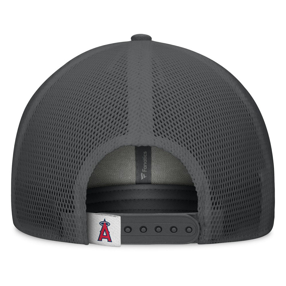 Los Angeles Angels Fanatics A-Frame Trucker Adjustable Hat - Gray/Graphite - Fanatics Lifestyle