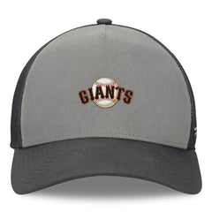 San Francisco Giants Fanatics A-Frame Trucker Adjustable Hat - Gray/Graphite - Fanatics Sale
