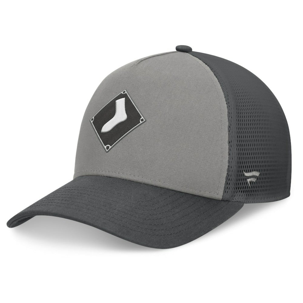 Chicago White Sox Fanatics A-Frame Trucker Adjustable Hat - Gray/Graphite - Fanatics Online