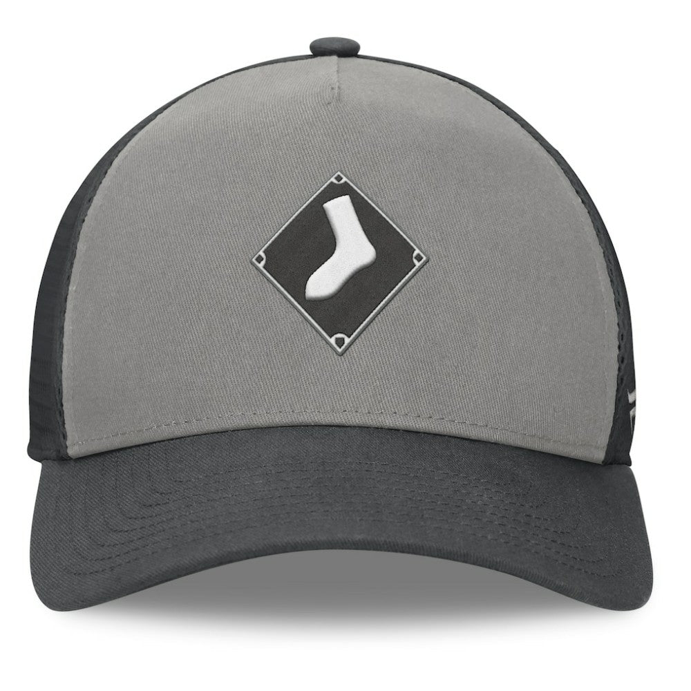 Chicago White Sox Fanatics A-Frame Trucker Adjustable Hat - Gray/Graphite - Fanatics Online