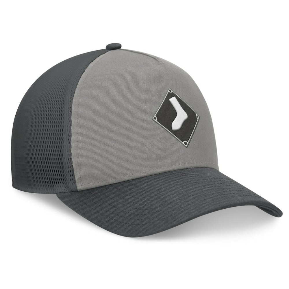 Chicago White Sox Fanatics A-Frame Trucker Adjustable Hat - Gray/Graphite - Fanatics Online