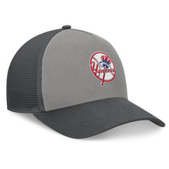New York Yankees Fanatics A-Frame Trucker Adjustable Hat - Gray/Graphite - Fanatics Online