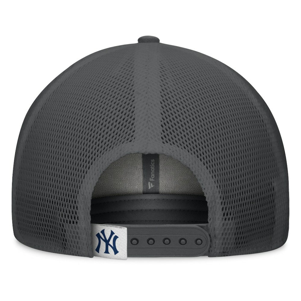 New York Yankees Fanatics A-Frame Trucker Adjustable Hat - Gray/Graphite - Fanatics Online