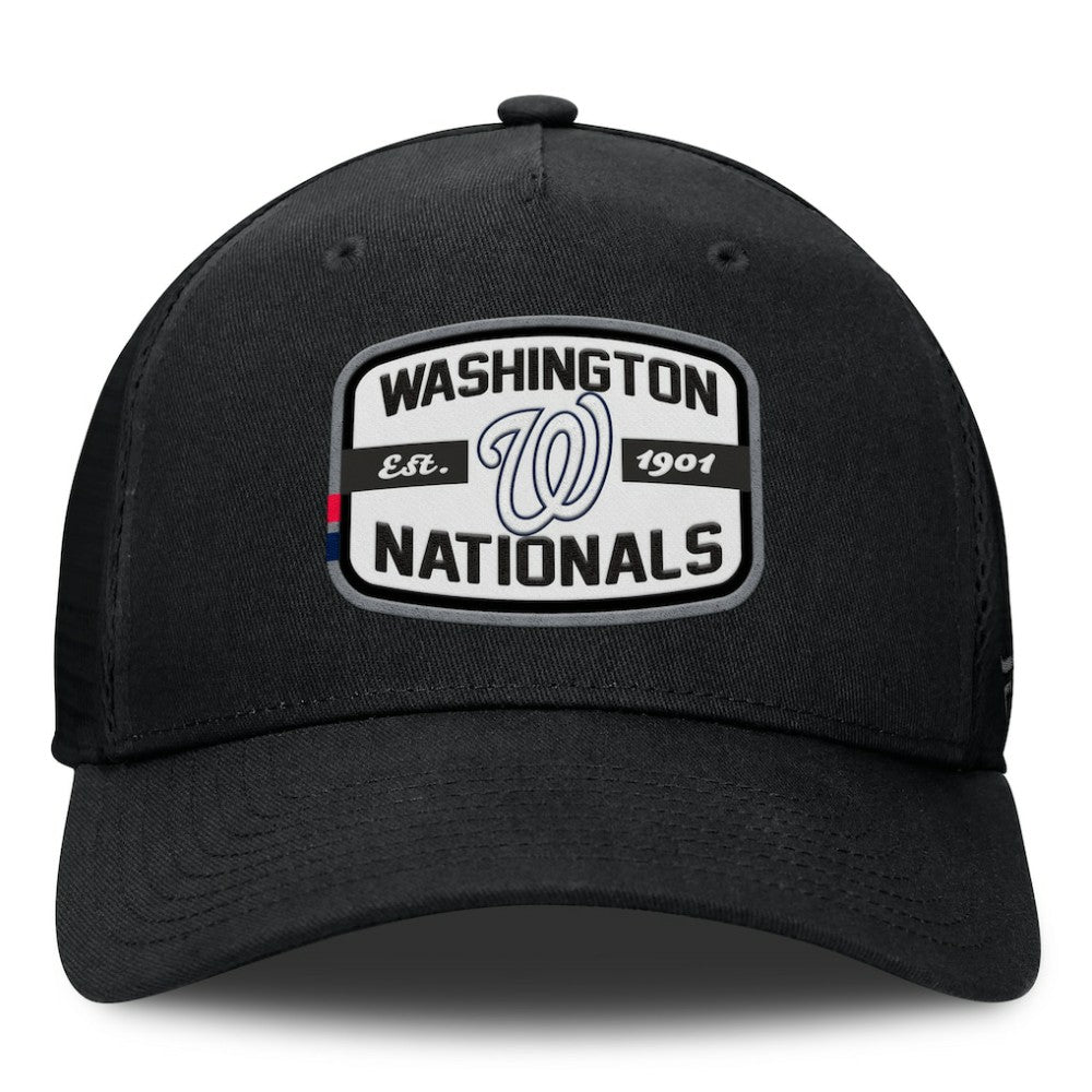 Washington Nationals Fanatics Team Patch A-Frame Trucker Snapback Hat - Black - Fanatics Online