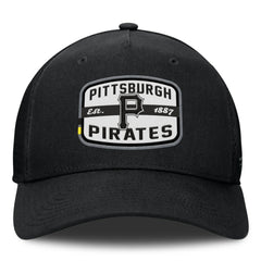 Pittsburgh Pirates Fanatics Team Patch A-Frame Trucker Snapback Hat - Black - Fanatics Sale