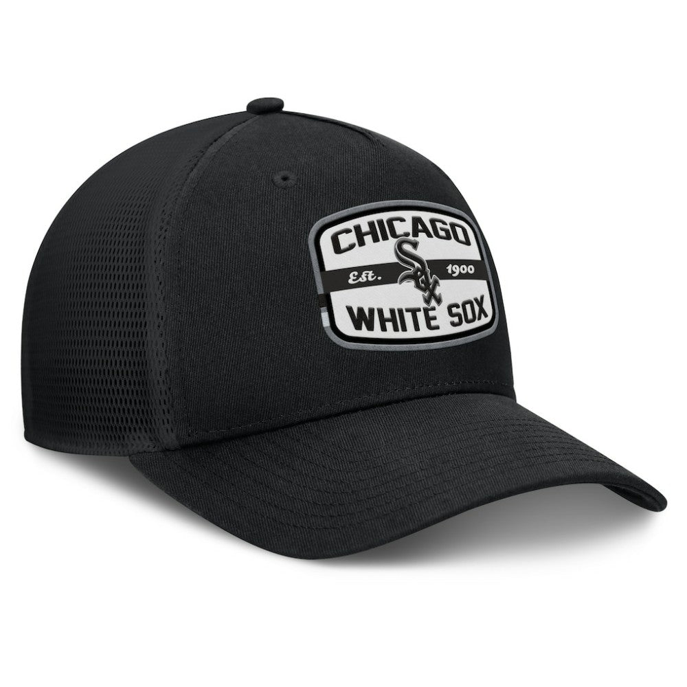 Chicago White Sox Fanatics Team Patch A-Frame Trucker Snapback Hat - Black - Fanatics on Sale