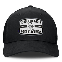 Colorado Rockies Fanatics Team Patch A-Frame Trucker Snapback Hat - Black - Fanatics on Sale