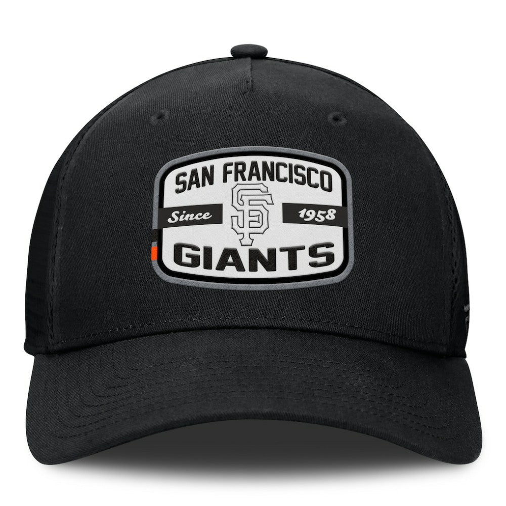 San Francisco Giants Fanatics Team Patch A-Frame Trucker Snapback Hat - Black - Fanatics Discount