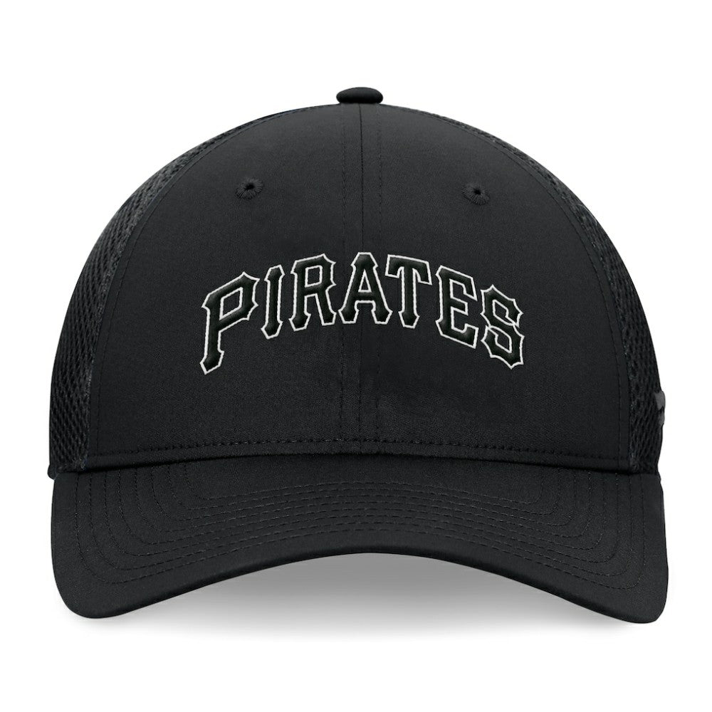 Pittsburgh Pirates Fanatics Spacer Mesh Flex Hat - Black - Fanatics on Sale