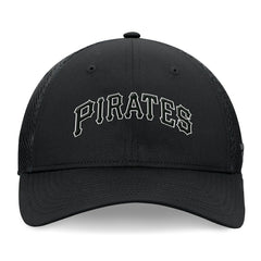 Pittsburgh Pirates Fanatics Spacer Mesh Flex Hat - Black - Fanatics on Sale