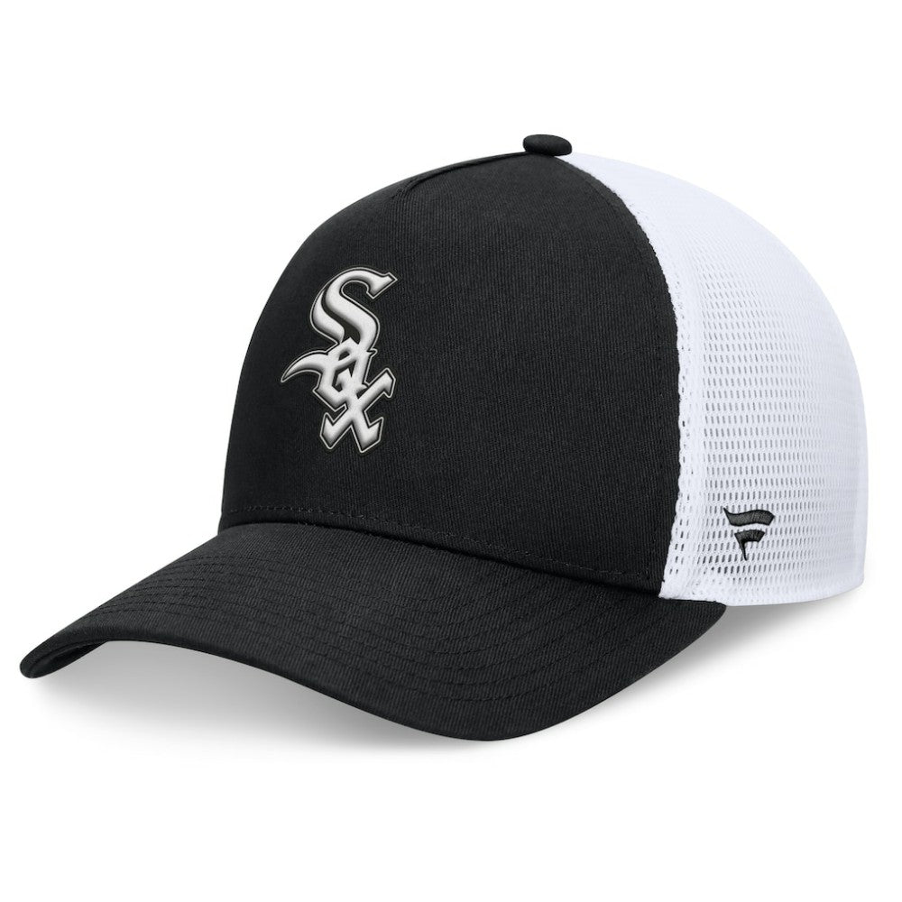Chicago White Sox Fanatics Fundamental A-Frame Adjustable Hat - Black - Fanatics Lifestyle