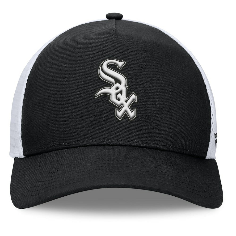 Chicago White Sox Fanatics Fundamental A-Frame Adjustable Hat - Black - Fanatics Lifestyle