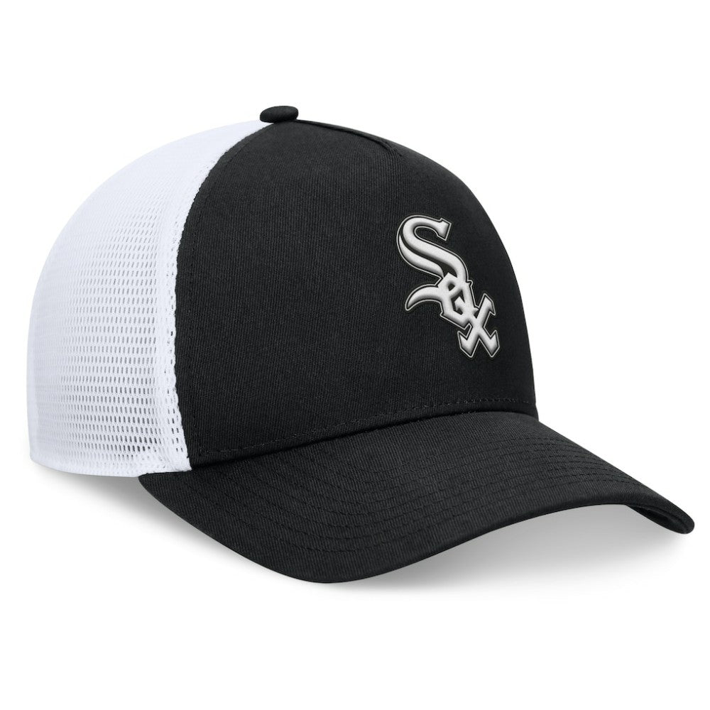 Chicago White Sox Fanatics Fundamental A-Frame Adjustable Hat - Black - Fanatics Lifestyle