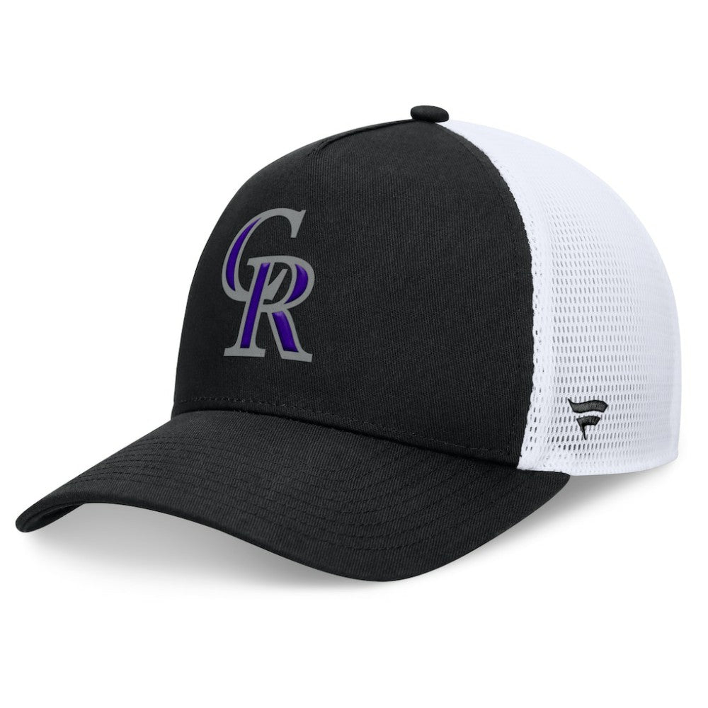 Colorado Rockies Fanatics Fundamental A-Frame Adjustable Hat - Black - Fanatics Lifestyle