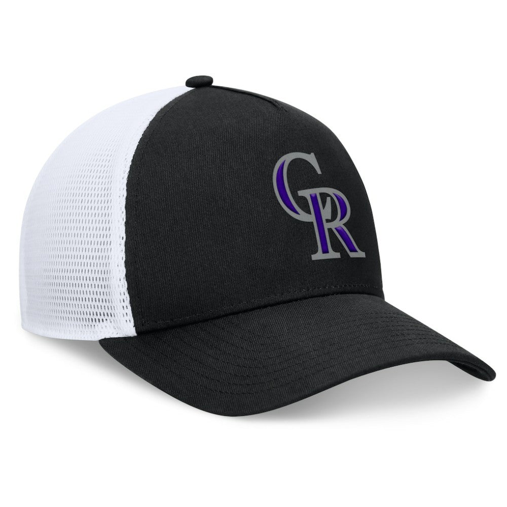 Colorado Rockies Fanatics Fundamental A-Frame Adjustable Hat - Black - Fanatics Lifestyle