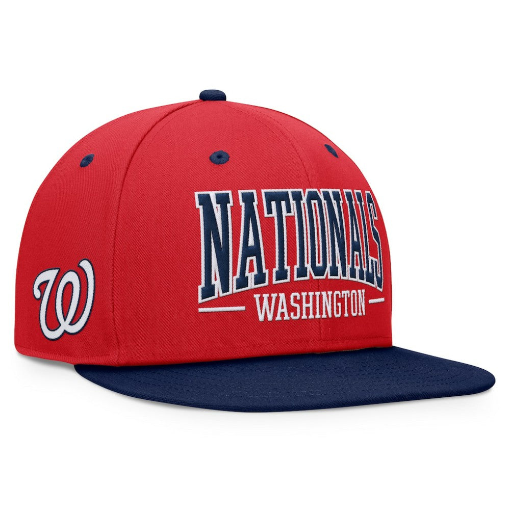 Washington Nationals Fanatics Fundamental Bold Snapback Hat - Red/Navy - Fanatics Discount