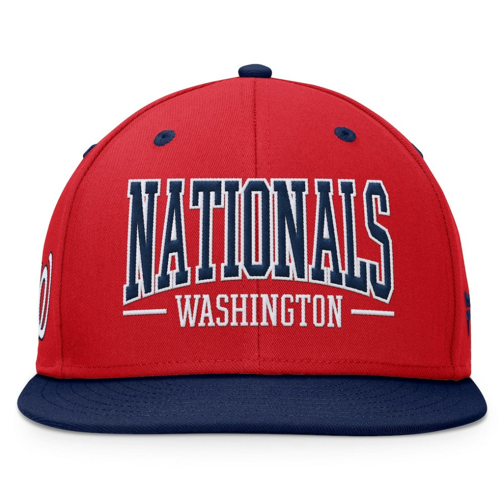 Washington Nationals Fanatics Fundamental Bold Snapback Hat - Red/Navy - Fanatics Discount