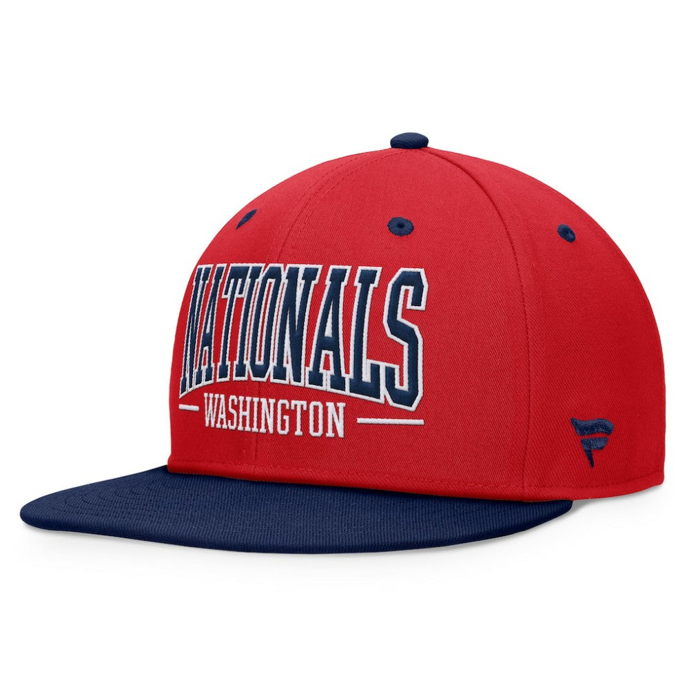 Washington Nationals Fanatics Fundamental Bold Snapback Hat - Red/Navy - Fanatics Discount